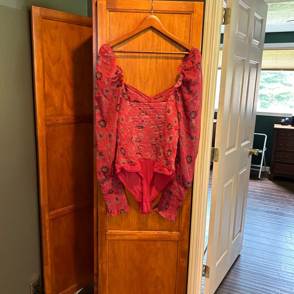 Free People Floral Bodysuit
